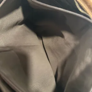 Brown faux Leather Shoulder Bag Executive Tote handbag computer bag Full Zip Top thumbnail 8