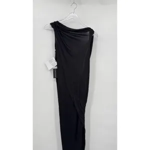 Rick Owens Lilies Shailee Draped Dress Gown Black Avant Garde Draped Size US 2 thumbnail 6
