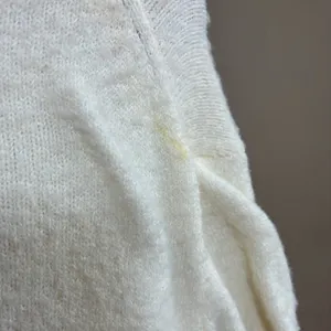 Madewell merino wool alpaca blend cream knit cardigan women's size small STAIN thumbnail 9