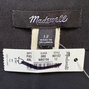 Skirt Wool-Blend Mini Pinstripe Italian Fabric Almost Black 12 NWT New thumbnail 10