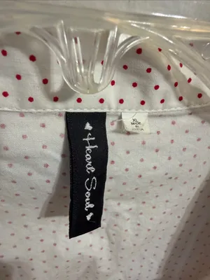 Vintage Polka Dot Shirt 50s 60s 70s 80s Diner Top with belt rockabilly dress up thumbnail 2