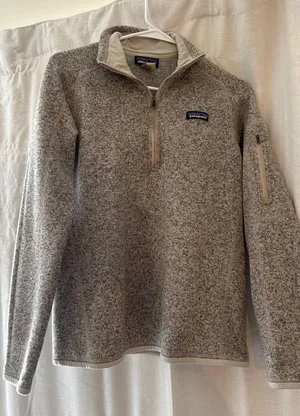 Tan Patagonia Fleece Quarter-Zip Medium thumbnail 1