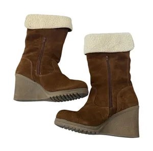 Beautiful Brown Bjorndal Women's Suede Boots Faux Shearling Lined Size 8.5 M‎ thumbnail 1