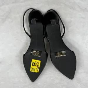 French Connection Womens Black Pointed Toe Slingback Kitten Heels Pumps Size 8.5 thumbnail 10