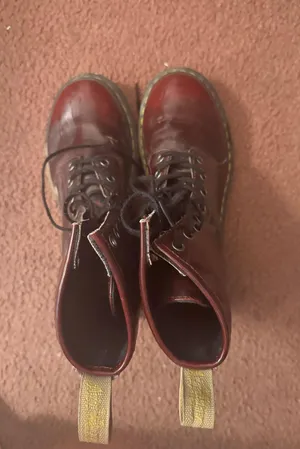 Maroon vegan Dr Martens thumbnail 2