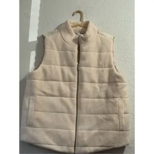 CHICO'S Luxe Ribbed-knit Puffer Vest In English Cream sweater 3 thumbnail 2