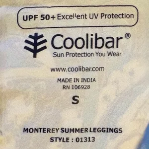 COOLIBAR Monterey Morada Aqua Blue Paisley UPF 50 Leggings Sun Protection~S💛 thumbnail 9