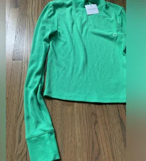 NWT American eagle green long sleeve turtleneck medium thumbnail 2
