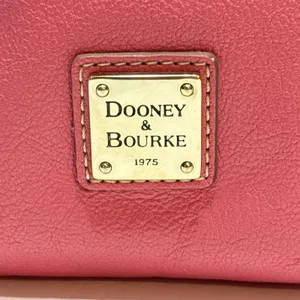 Dooney & Bourke Pink Pebbled Leather Small Shoulder Bag Purse Gold Logo Plate thumbnail 3