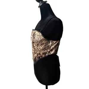 PLT Leopard Animal Print‎ Corset Top Brown Size 4 y2k Statement Maximalist NEW thumbnail 8