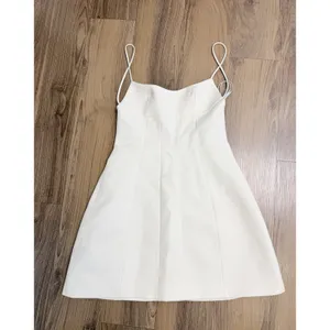 Zara White Cream Mini Dress Open Back Bachelorette Bridal Wedding Party thumbnail 2