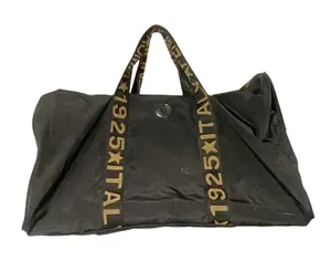 FENDI BLACK NYLON LEATHER 2 WAY‎ TRAVEL Duffle HAND BAG/1A4261 thumbnail 1