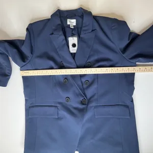 NWT Nine West Blue Double Breasted Blazer Size XXL Notched Lapel Jacket Office thumbnail 8