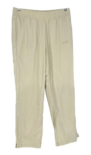 Elwood Dume Nylon Pants Large Cream Lined Drawstring Athletic Straight Leg thumbnail 1