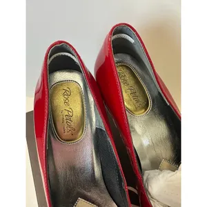 Rose Petals by Walking Cradles Prom Red Patent Peep Toe Heels Size 8.5 thumbnail 2