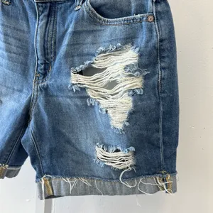 KanCan LA Distressed Rolled Up Mini Denim Jean‎ Shorts Medium KC8407YT thumbnail 4