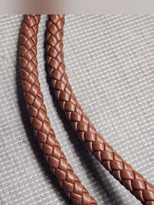 BUENO CognacBrown Shoulder Bag Western Embossed Braided Straps Accent Hardware thumbnail 8