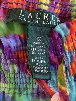 Lauren Ralph Lauren Womens Palazzo Pants 1X Tropical Floral Wide Leg Resort thumbnail 8
