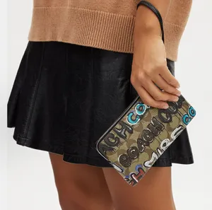 Coach X Mint + Serf Large Corner Zip Wristlet In Signature Canvas cm673 thumbnail 7