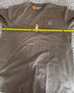 NWT Carhartt Original Fit T-Shirt Men's Color Tan 100% Cotton Size: XL thumbnail 6