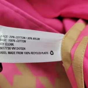 Isaac Mizrahi Target 20th Anniversary Womens Trench Coat XS Pink Tan Houndstooth thumbnail 9