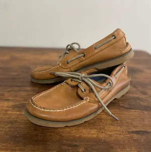 Sperry Men's Chestnut Brown Leather Boat Shoes thumbnail 1