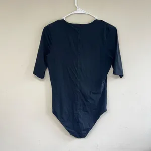 Everlane Black Short Sleeve Classic Crewneck Bodysuit Large Women thumbnail 6