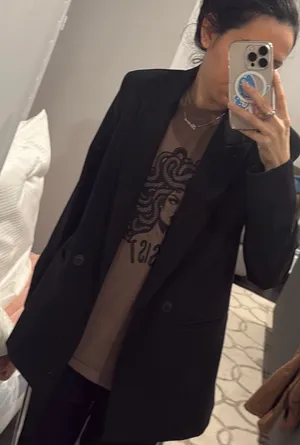 ZARA Blazer Jacket Double-Breasted Oversized thumbnail 2