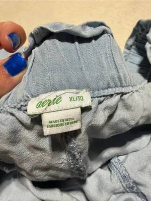 Aerie Light Blue Women's belted Shorts XL thumbnail 5
