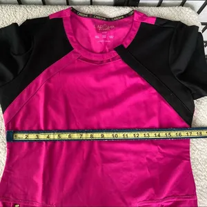 Careisma Keyhole Neck Scrub Top Pink Black Small thumbnail 8