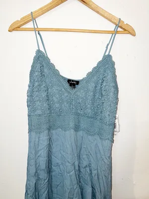 Justify high low maxi crochet top summer floral tank top smocked back dress new thumbnail 2