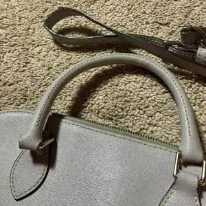 Dooney & Bourke Saffiano Leather Dome Satchel‎ Light Grey Crossbody Bag thumbnail 6