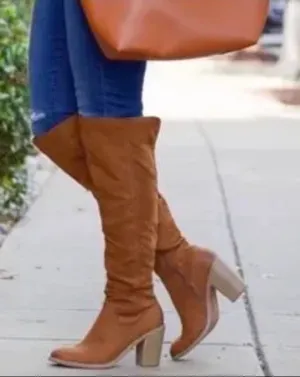 Dv Dolce Vita Brown Over The Knee Boots casual classic fall suede faux $68 thumbnail 1
