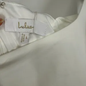 Lulus White Tie-Strap Column Maxi Dress Size L Your Sweetie Bridal Wedding thumbnail 5
