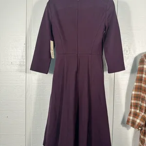 Eliza J Purple A Line 3/4 Sleeve Fit and Flare Dress Size 6 NWT thumbnail 7