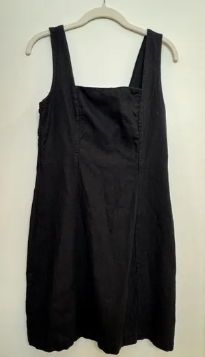 Black Linen Dress Old Navy thumbnail 1