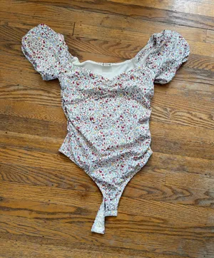 Free people floral bodysuit thumbnail 1