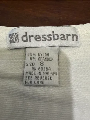 Dressbarn White Ribbed Tank Top thumbnail 3