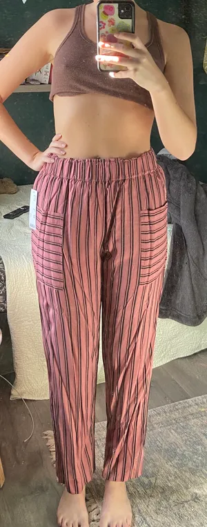 High Waisted Pattern Pants thumbnail 1