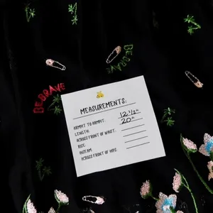 PATRIZIA PEPE Embroidered Tulle Top Strapless Floral Punk Size 40 US 4 thumbnail 14