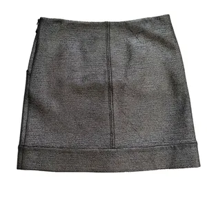 Diane Von Furstenberg Skirt Katinko Silver Metallic A-Line Skirt Size 10 thumbnail 6
