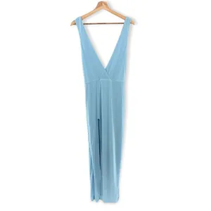 Superdown‎ Erika Deep V Jersey Maxi in Baby Blue M thumbnail 2