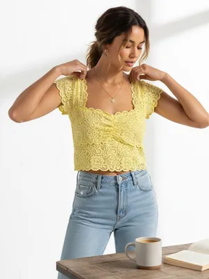 Free People Intimately Chase Me Lace Crop Top Bralette thumbnail 3