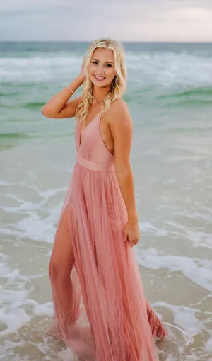 Windsor Mesh Long Dress thumbnail 1