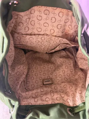 GUESS Olive Green Backpack with Gold-Tone Buckle thumbnail 10