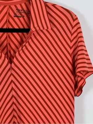 Nike Golf Tour Performance Dri-FIT Womens Medium Striped Quarter Zip Polo Top thumbnail 6