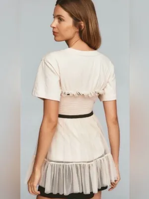 Anthropologie Tiered Bow Tulle Tee thumbnail 2