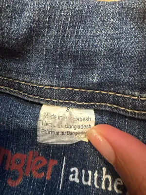 Wrangler Classic Blue Denim Jean Jacket Size S thumbnail 4