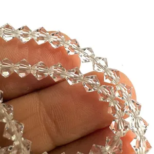 Clear crystal drop earrings thumbnail 2
