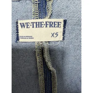 Free People "We The‎ Free" High Roller Denim Jumpsuit Light Wash Women's Size XS thumbnail 12